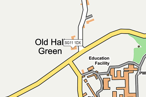 SG11 1DX map - OS OpenMap – Local (Ordnance Survey) SG11 1DX map - OS OpenMap – Local (Ordnance Survey)
