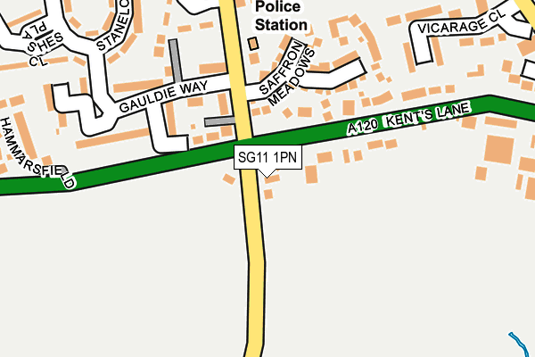 SG11 1PN map - OS OpenMap – Local (Ordnance Survey) SG11 1PN map - OS OpenMap – Local (Ordnance Survey)