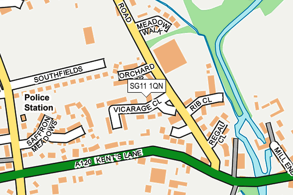 SG11 1QN map - OS OpenMap – Local (Ordnance Survey)