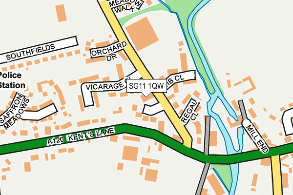 SG11 1QW map - OS OpenMap – Local (Ordnance Survey) SG11 1QW map - OS OpenMap – Local (Ordnance Survey)