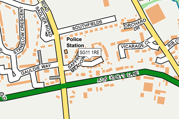 SG11 1RE map - OS OpenMap – Local (Ordnance Survey) SG11 1RE map - OS OpenMap – Local (Ordnance Survey)