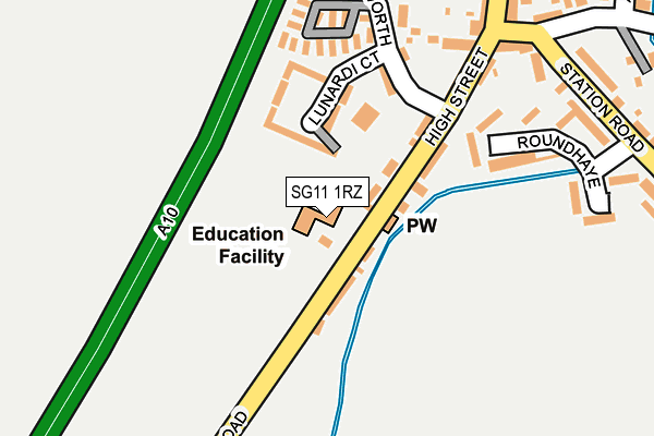 SG11 1RZ map - OS OpenMap – Local (Ordnance Survey)