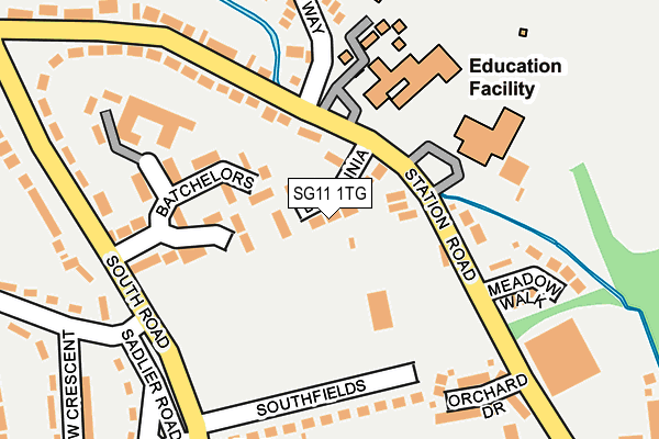 SG11 1TG map - OS OpenMap – Local (Ordnance Survey) SG11 1TG map - OS OpenMap – Local (Ordnance Survey)