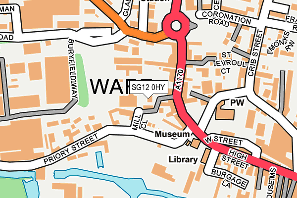 SG12 0HY map - OS OpenMap – Local (Ordnance Survey) SG12 0HY map - OS OpenMap – Local (Ordnance Survey)