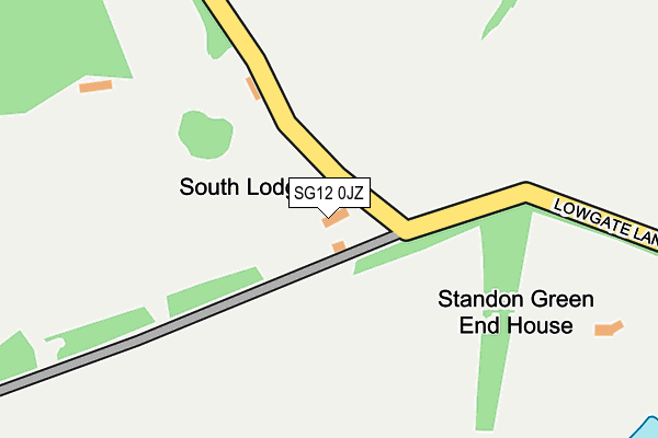 SG12 0JZ map - OS OpenMap – Local (Ordnance Survey) SG12 0JZ map - OS OpenMap – Local (Ordnance Survey)