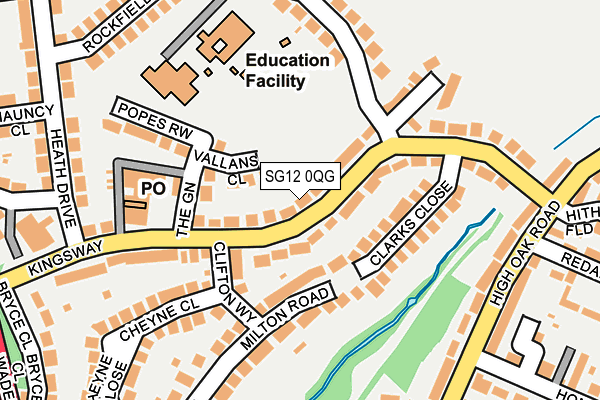 SG12 0QG map - OS OpenMap – Local (Ordnance Survey) SG12 0QG map - OS OpenMap – Local (Ordnance Survey)