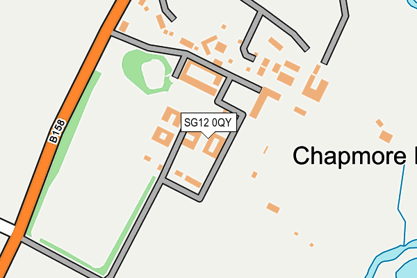SG12 0QY map - OS OpenMap – Local (Ordnance Survey) SG12 0QY map - OS OpenMap – Local (Ordnance Survey)