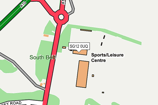 SG12 0UQ map - OS OpenMap – Local (Ordnance Survey)