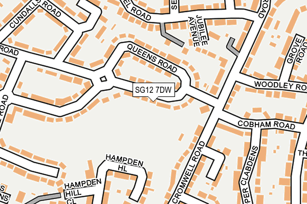 SG12 7DW map - OS OpenMap – Local (Ordnance Survey) SG12 7DW map - OS OpenMap – Local (Ordnance Survey)