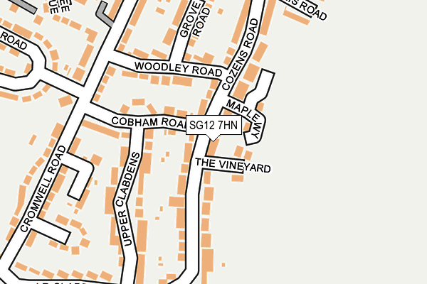 SG12 7HN map - OS OpenMap – Local (Ordnance Survey)