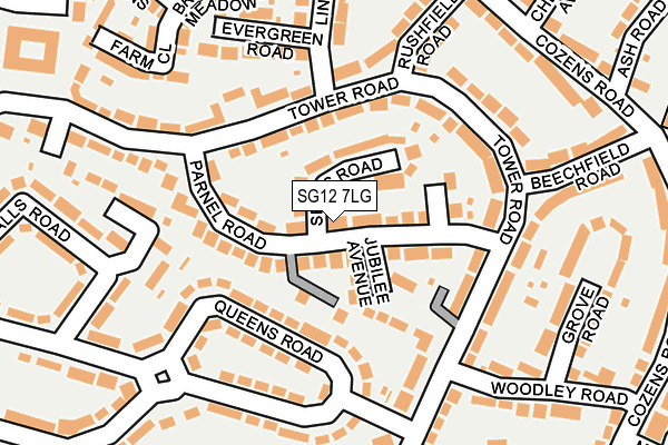 SG12 7LG map - OS OpenMap – Local (Ordnance Survey) SG12 7LG map - OS OpenMap – Local (Ordnance Survey)