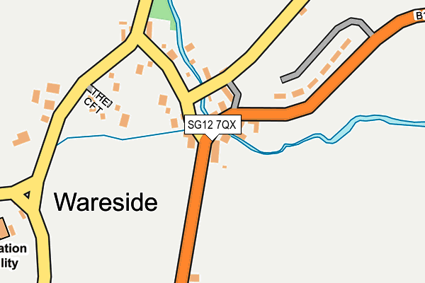 SG12 7QX map - OS OpenMap – Local (Ordnance Survey) SG12 7QX map - OS OpenMap – Local (Ordnance Survey)