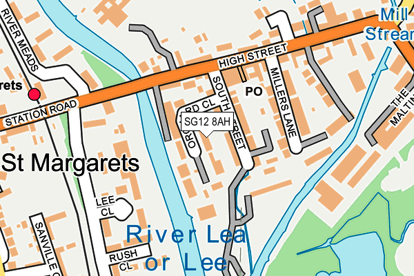 SG12 8AH map - OS OpenMap – Local (Ordnance Survey) SG12 8AH map - OS OpenMap – Local (Ordnance Survey)