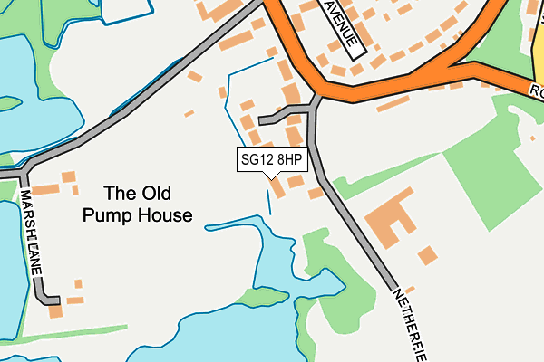 SG12 8HP map - OS OpenMap – Local (Ordnance Survey) SG12 8HP map - OS OpenMap – Local (Ordnance Survey)