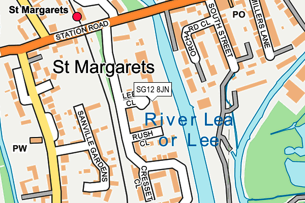 SG12 8JN map - OS OpenMap – Local (Ordnance Survey) SG12 8JN map - OS OpenMap – Local (Ordnance Survey)