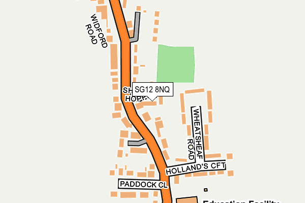 SG12 8NQ map - OS OpenMap – Local (Ordnance Survey)