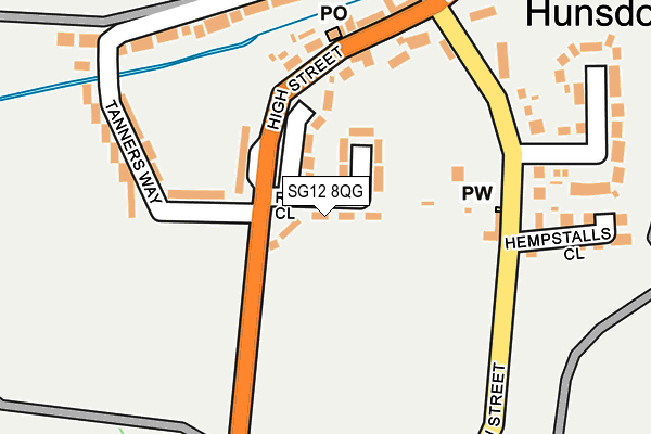SG12 8QG map - OS OpenMap – Local (Ordnance Survey) SG12 8QG map - OS OpenMap – Local (Ordnance Survey)