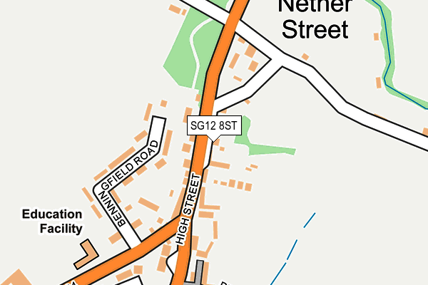 SG12 8ST map - OS OpenMap – Local (Ordnance Survey) SG12 8ST map - OS OpenMap – Local (Ordnance Survey)