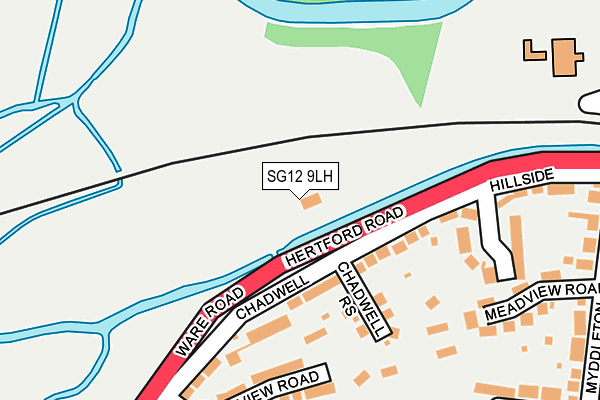 SG12 9LH map - OS OpenMap – Local (Ordnance Survey) SG12 9LH map - OS OpenMap – Local (Ordnance Survey)