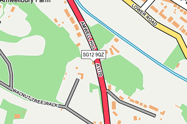 SG12 9QZ map - OS OpenMap – Local (Ordnance Survey) SG12 9QZ map - OS OpenMap – Local (Ordnance Survey)