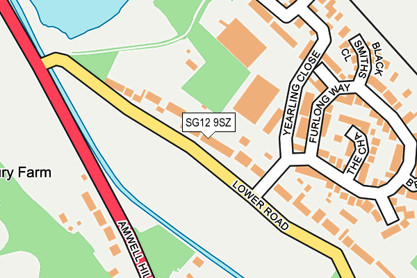 SG12 9SZ map - OS OpenMap – Local (Ordnance Survey) SG12 9SZ map - OS OpenMap – Local (Ordnance Survey)