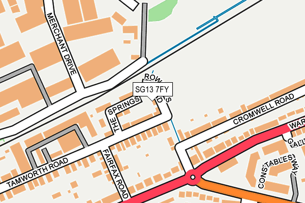 SG13 7FY map - OS OpenMap – Local (Ordnance Survey) SG13 7FY map - OS OpenMap – Local (Ordnance Survey)