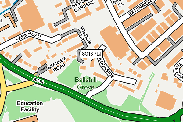 SG13 7LJ map - OS OpenMap – Local (Ordnance Survey) SG13 7LJ map - OS OpenMap – Local (Ordnance Survey)
