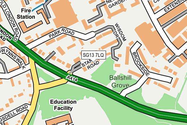 SG13 7LQ map - OS OpenMap – Local (Ordnance Survey) SG13 7LQ map - OS OpenMap – Local (Ordnance Survey)