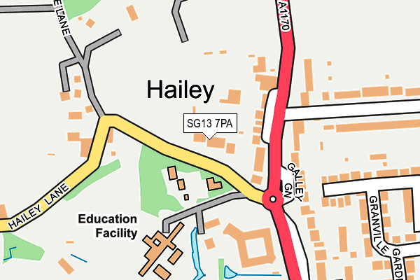 SG13 7PA map - OS OpenMap – Local (Ordnance Survey) SG13 7PA map - OS OpenMap – Local (Ordnance Survey)