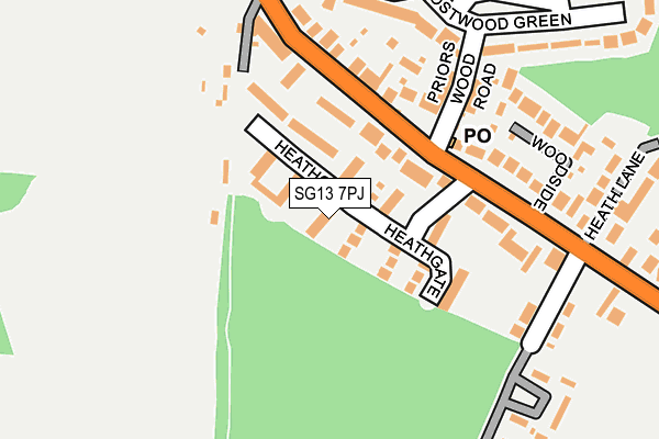 SG13 7PJ map - OS OpenMap – Local (Ordnance Survey) SG13 7PJ map - OS OpenMap – Local (Ordnance Survey)