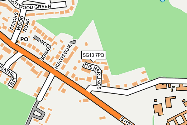 SG13 7PQ map - OS OpenMap – Local (Ordnance Survey) SG13 7PQ map - OS OpenMap – Local (Ordnance Survey)