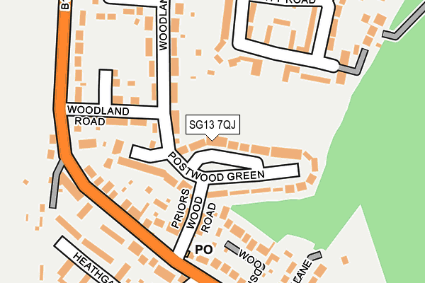 SG13 7QJ map - OS OpenMap – Local (Ordnance Survey) SG13 7QJ map - OS OpenMap – Local (Ordnance Survey)