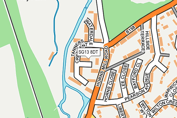 SG13 8DT map - OS OpenMap – Local (Ordnance Survey) SG13 8DT map - OS OpenMap – Local (Ordnance Survey)