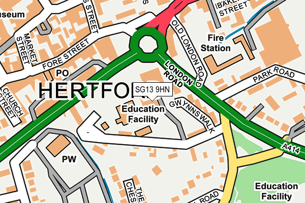 SG13 9HN map - OS OpenMap – Local (Ordnance Survey) SG13 9HN map - OS OpenMap – Local (Ordnance Survey)