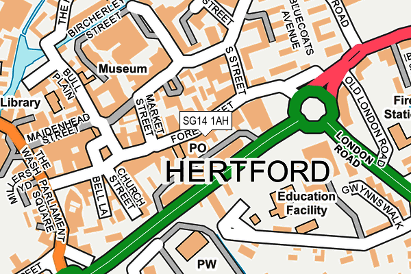 SG14 1AH map - OS OpenMap – Local (Ordnance Survey) SG14 1AH map - OS OpenMap – Local (Ordnance Survey)