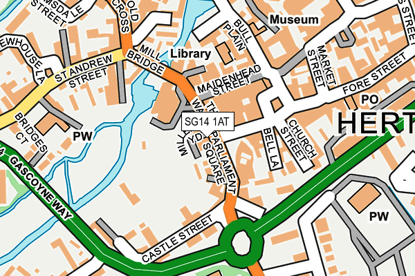 SG14 1AT map - OS OpenMap – Local (Ordnance Survey) SG14 1AT map - OS OpenMap – Local (Ordnance Survey)