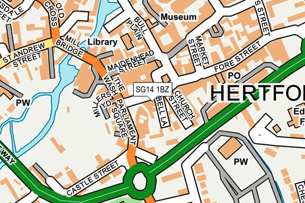 SG14 1BZ map - OS OpenMap – Local (Ordnance Survey) SG14 1BZ map - OS OpenMap – Local (Ordnance Survey)