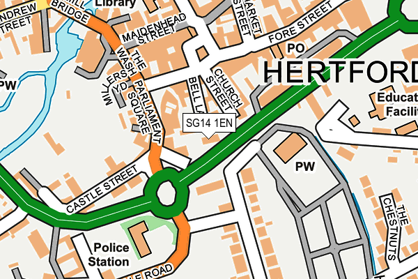 SG14 1EN map - OS OpenMap – Local (Ordnance Survey) SG14 1EN map - OS OpenMap – Local (Ordnance Survey)