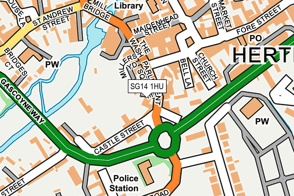 SG14 1HU map - OS OpenMap – Local (Ordnance Survey) SG14 1HU map - OS OpenMap – Local (Ordnance Survey)
