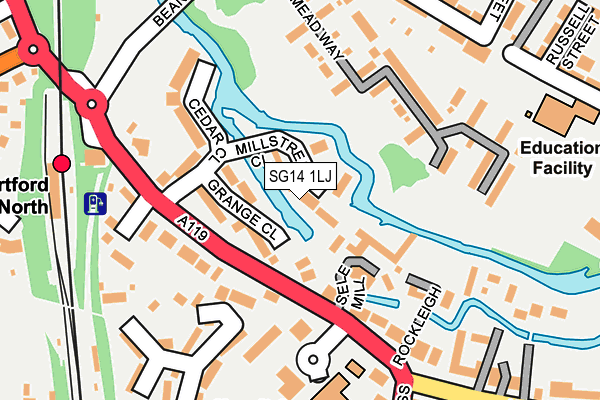 SG14 1LJ map - OS OpenMap – Local (Ordnance Survey) SG14 1LJ map - OS OpenMap – Local (Ordnance Survey)