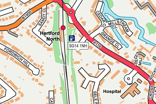 SG14 1NH map - OS OpenMap – Local (Ordnance Survey) SG14 1NH map - OS OpenMap – Local (Ordnance Survey)