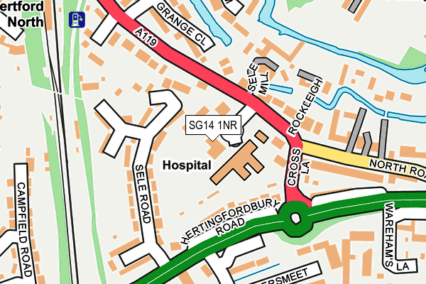 SG14 1NR map - OS OpenMap – Local (Ordnance Survey) SG14 1NR map - OS OpenMap – Local (Ordnance Survey)