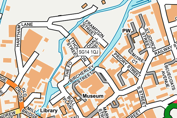 SG14 1QJ map - OS OpenMap – Local (Ordnance Survey)