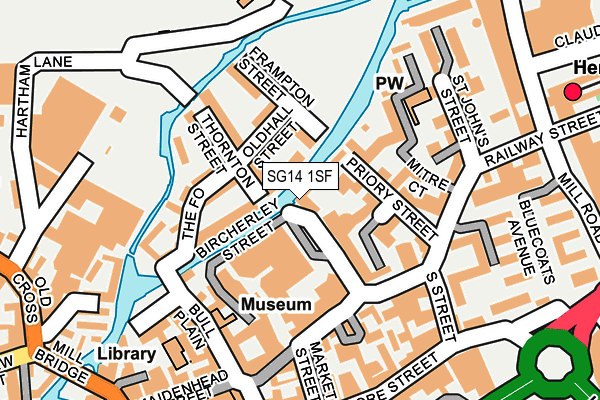 SG14 1SF map - OS OpenMap – Local (Ordnance Survey) SG14 1SF map - OS OpenMap – Local (Ordnance Survey)