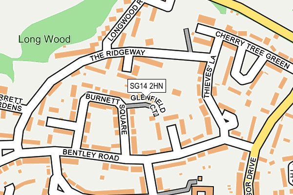 SG14 2HN map - OS OpenMap – Local (Ordnance Survey) SG14 2HN map - OS OpenMap – Local (Ordnance Survey)