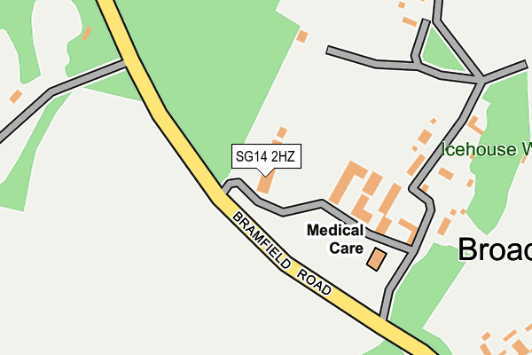 SG14 2HZ map - OS OpenMap – Local (Ordnance Survey) SG14 2HZ map - OS OpenMap – Local (Ordnance Survey)