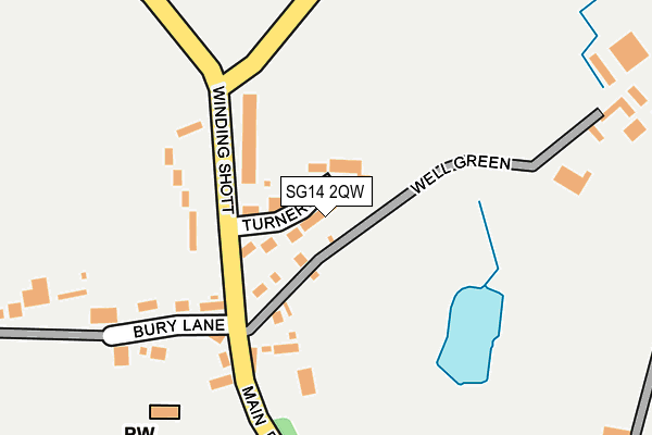 SG14 2QW map - OS OpenMap – Local (Ordnance Survey) SG14 2QW map - OS OpenMap – Local (Ordnance Survey)