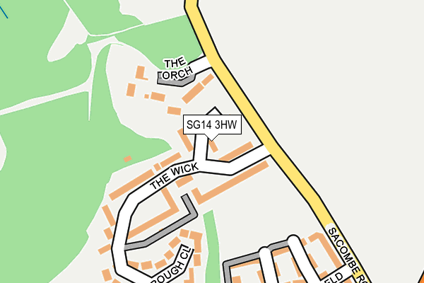 SG14 3HW map - OS OpenMap – Local (Ordnance Survey) SG14 3HW map - OS OpenMap – Local (Ordnance Survey)