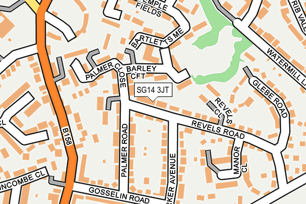 SG14 3JT map - OS OpenMap – Local (Ordnance Survey) SG14 3JT map - OS OpenMap – Local (Ordnance Survey)