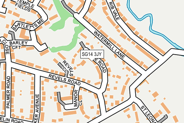 SG14 3JY map - OS OpenMap – Local (Ordnance Survey) SG14 3JY map - OS OpenMap – Local (Ordnance Survey)